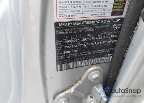 2010 Mercedes-Benz R 350 4Matic from USA, damaged, VIN 4JGCB6FBXAA101914